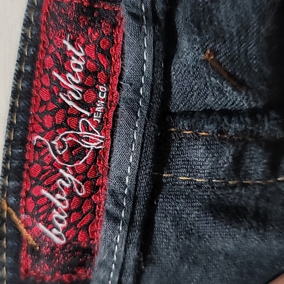 COPY - BABY PHAT BOOTCUT VINTAGE 90's HIP HOP Y2K DARK WASH DENIM BLUE JEANS JU… - Picture 10 of 16